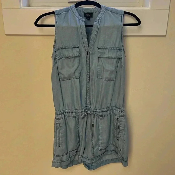 Mossimo Chambray Sleeveless Romper S - Picture 4 of 8